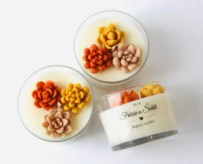 Sójová svíčka Frézie a Šeřík