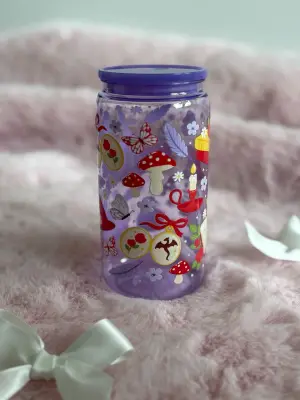 Plastová sklenička Purple fantasy