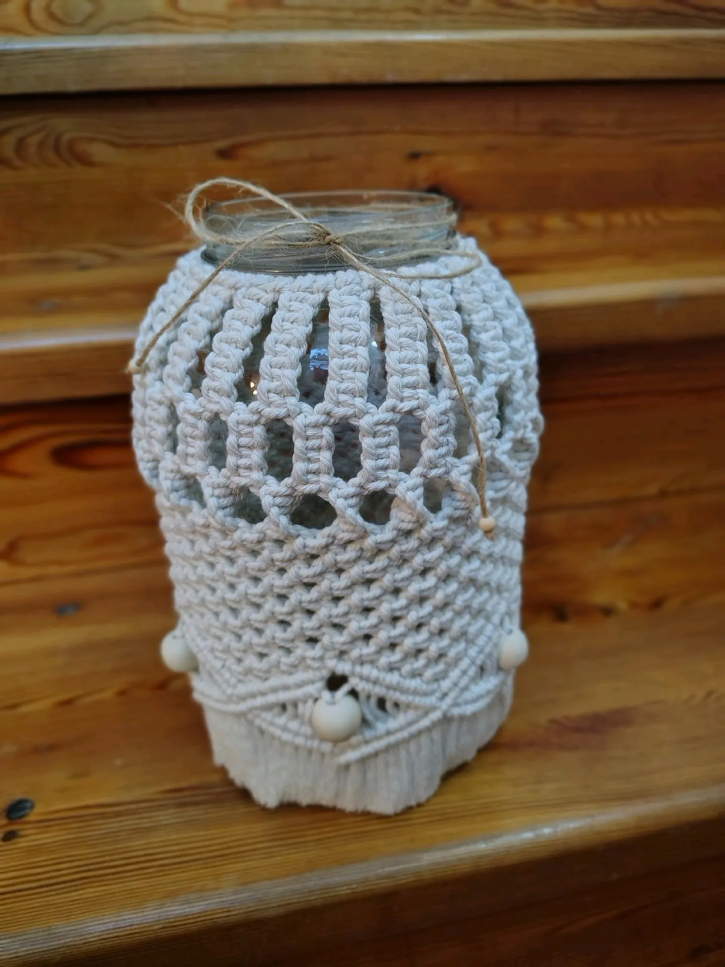 Macramé lucerna v Boho stylu