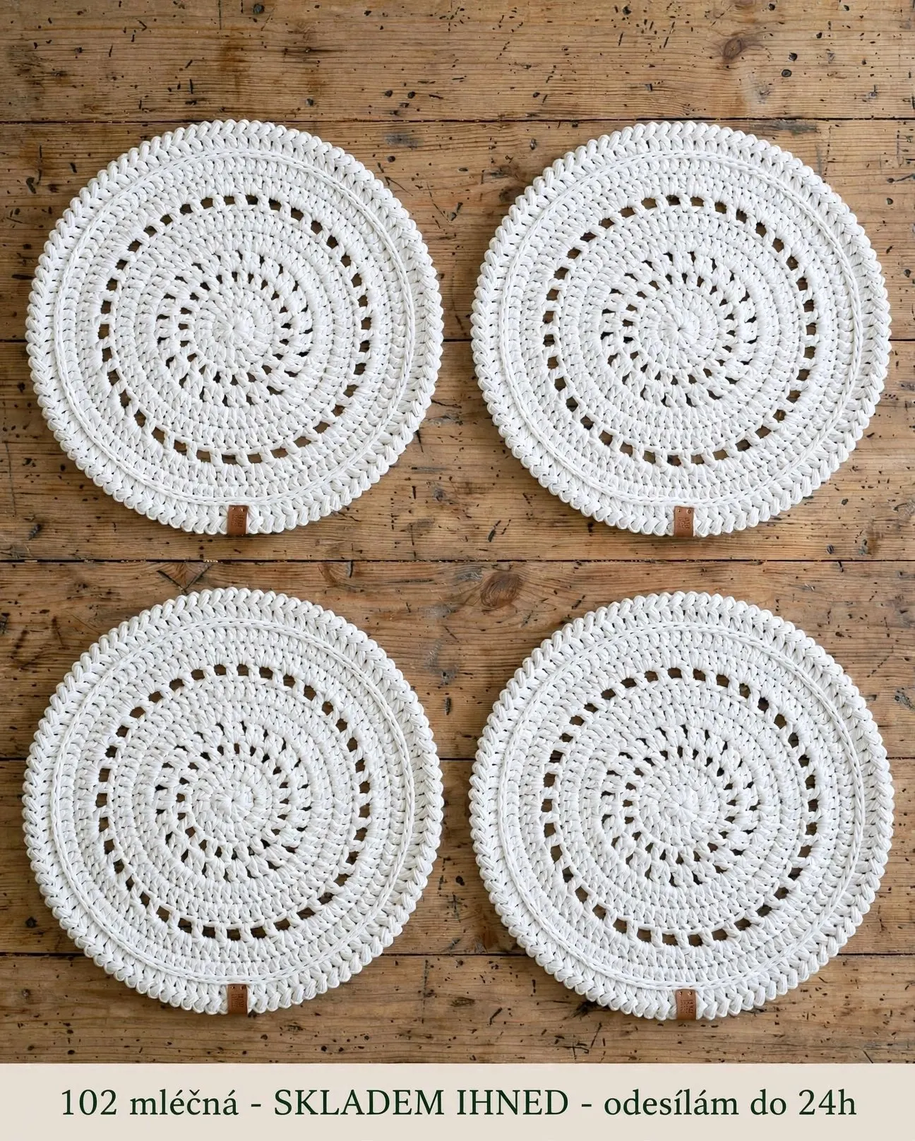 Ručně háčkované prostírání 35cm 3
