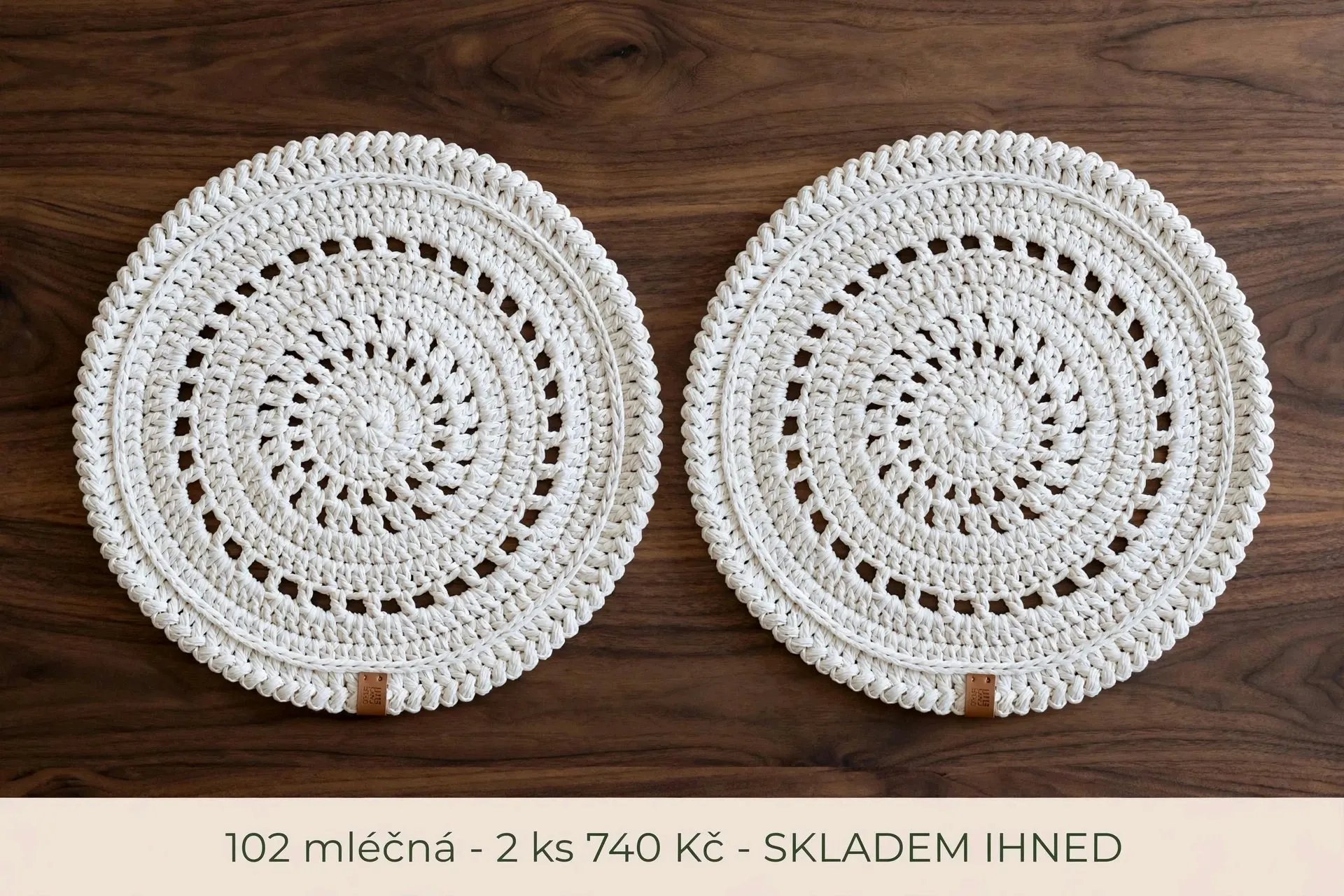 Ručně háčkované prostírání 35cm 2