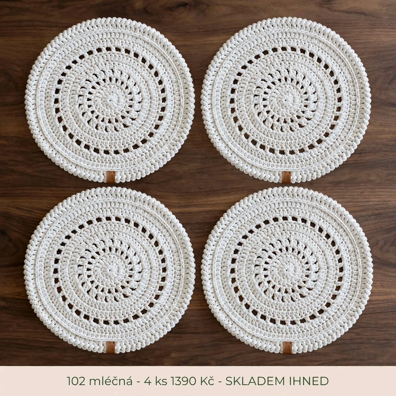 Ručně háčkované prostírání 35cm 3