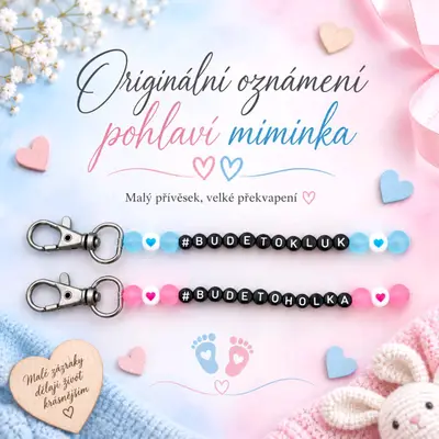 Přívěsek Oznámení pohlaví miminka