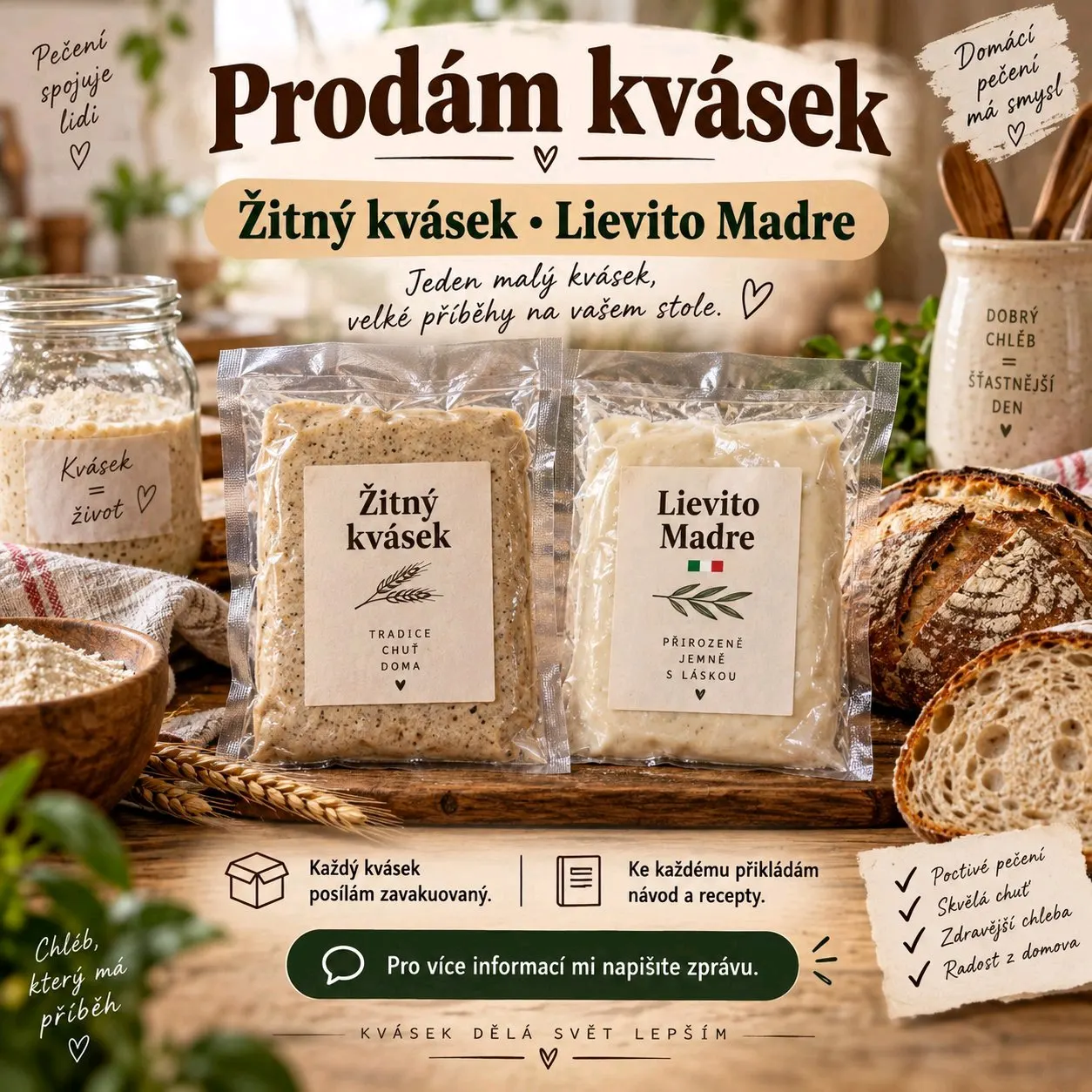 Italský kvásek Lievito Madre (LM)