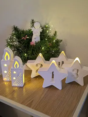 Adventní svícen a svíčky