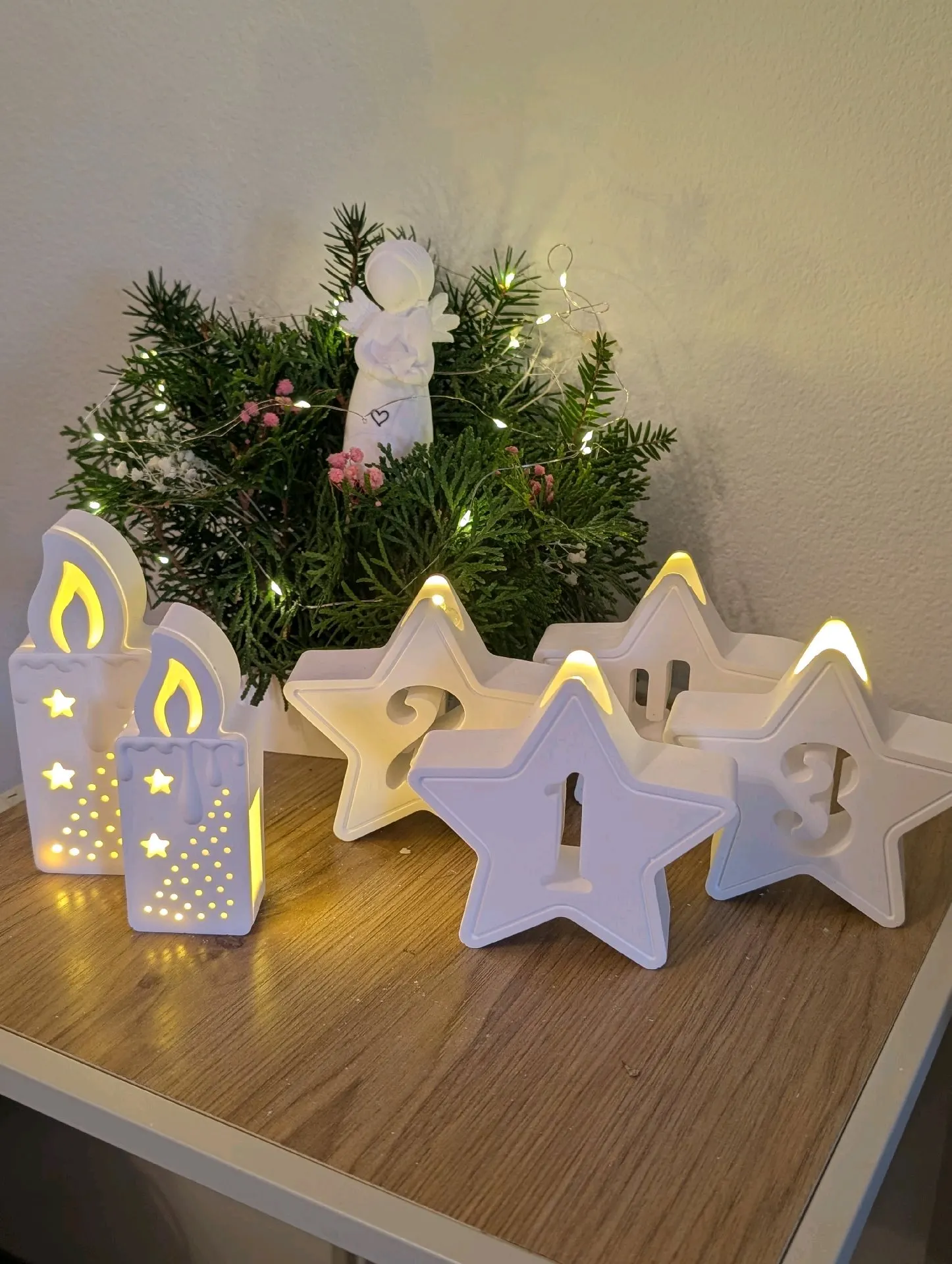 Adventní svícen a svíčky