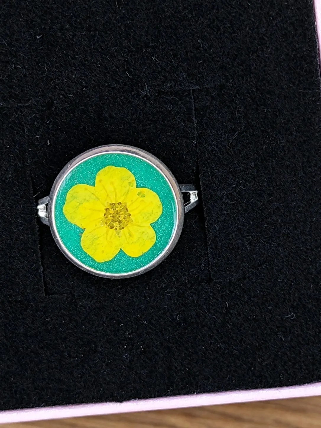 Nastavitelný prstýnek se sušeným květem 🌼 1